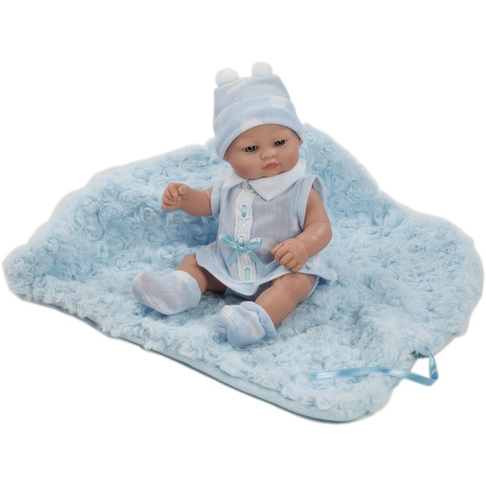 Пупс виниловый "Новорожденный", с пледом 27 см