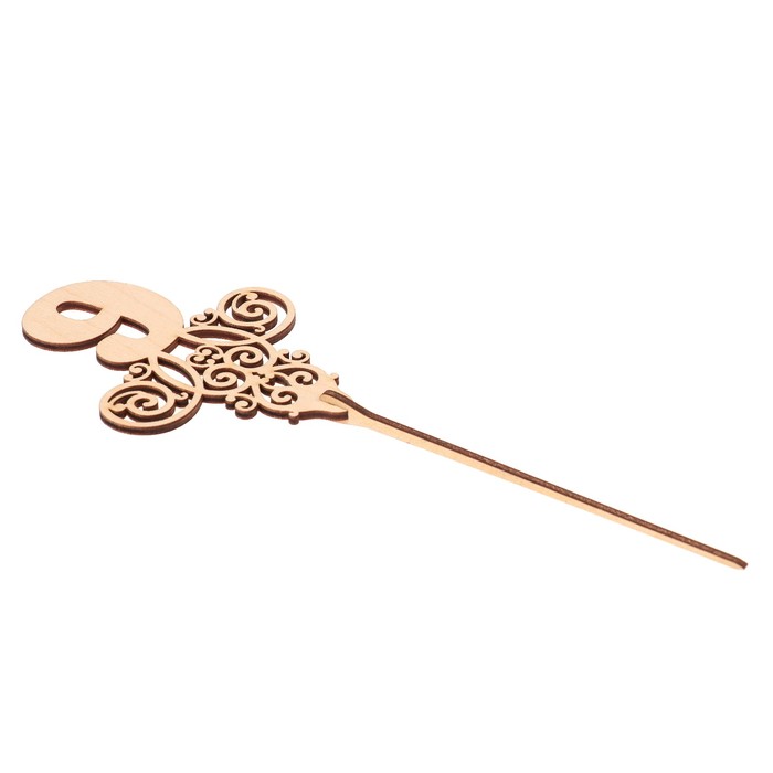 Топпер "9" из фанеры, 11х8,3 см, без покраски (ТПР-325)