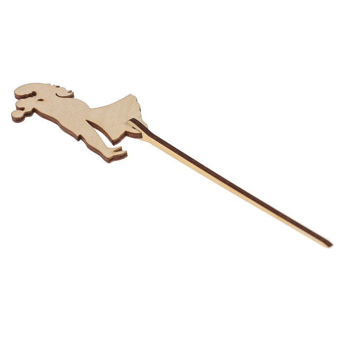 Топпер "Влюбленные" из фанеры, 5,1х8 см, неокраш. (ТПР-263)