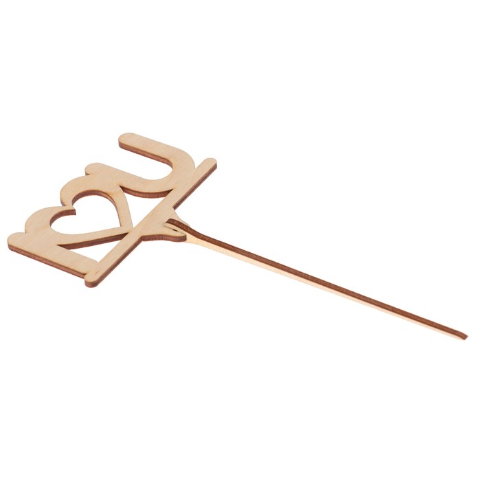 Топпер "I love you" из фанеры, 9х6 см, неокраш. (ТПР-281)