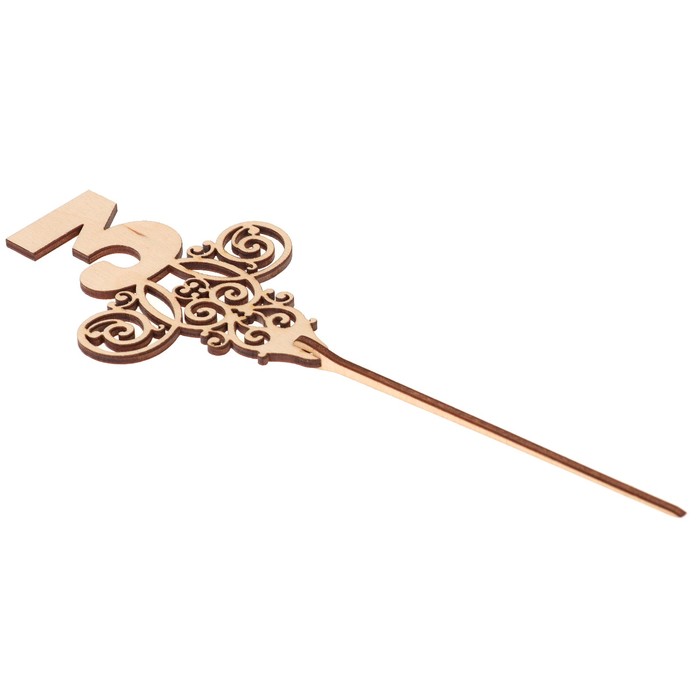 Топпер "3" из фанеры, 11х8,3 см, без покраски (ТПР-319)