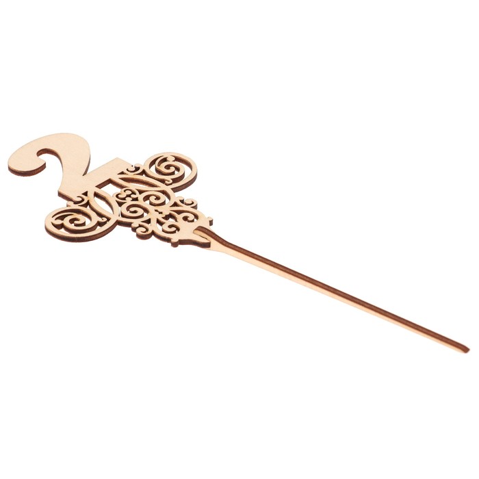 Топпер "2" из фанеры, 11х8,3 см, без покраски (ТПР-318)