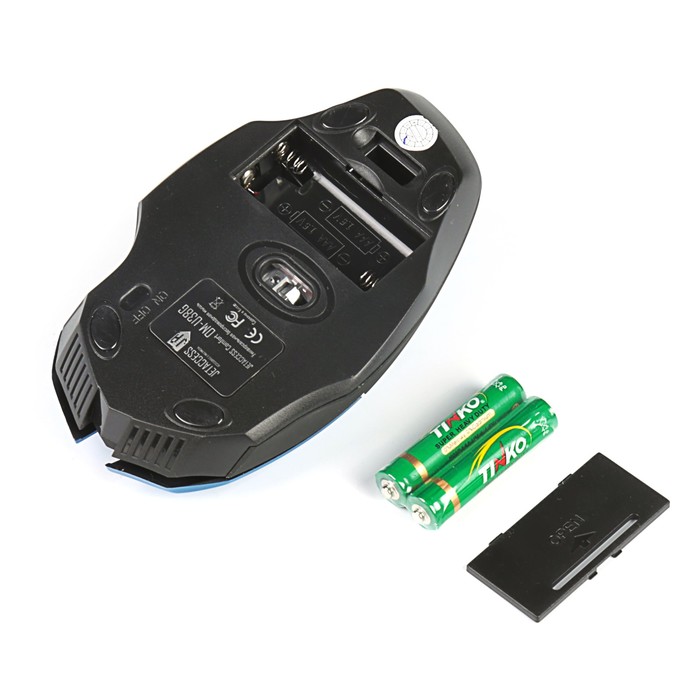 Мышь беспроводная Jet.A Comfort OM-U38G синяя (1200/1600/2000dpi, 5 кнопок, USB)