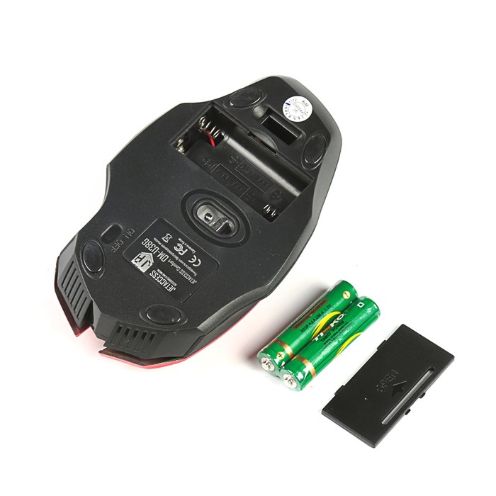 Мышь беспроводная Jet.A Comfort OM-U38G красная (1200/1600/2000dpi, 5 кнопок, USB)