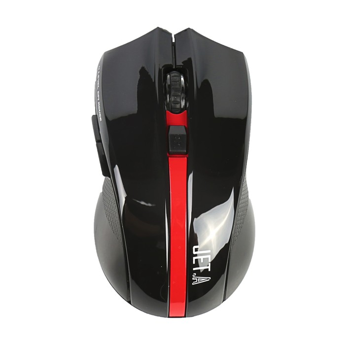 Мышь беспроводная Jet.A Comfort OM-U40G черно-красная (800/1200/1600/2000dpi, 5 кнопок, USB)