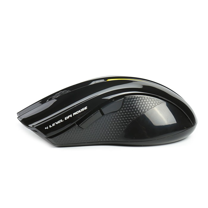 Мышь беспроводная Jet.A Comfort OM-U40G черно-жёлтая (800/1200/1600/2000dpi, 5 кнопок, USB)