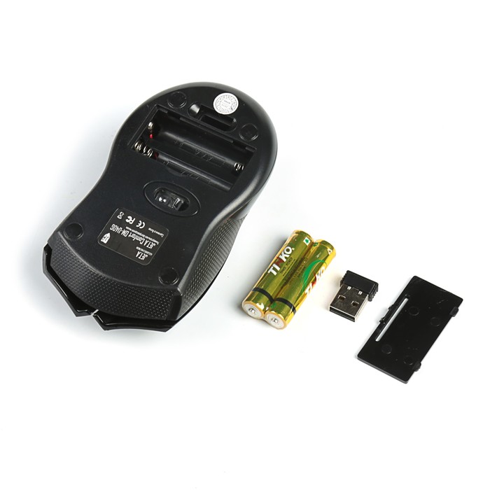 Мышь беспроводная Jet.A Comfort OM-U40G черно-жёлтая (800/1200/1600/2000dpi, 5 кнопок, USB)