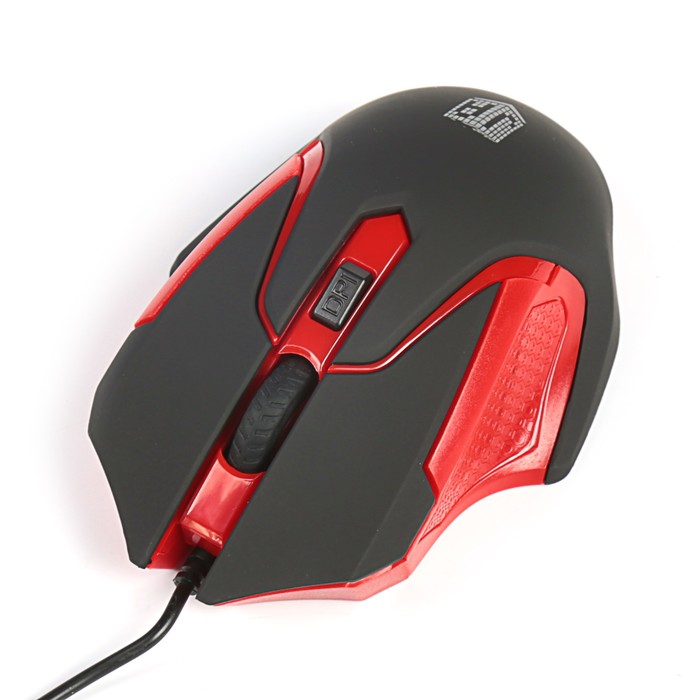 Мышь проводная Jet.A Comfort OM-U57 чёрно-красная (1000/1600dpi, 3 кнопки, USB)