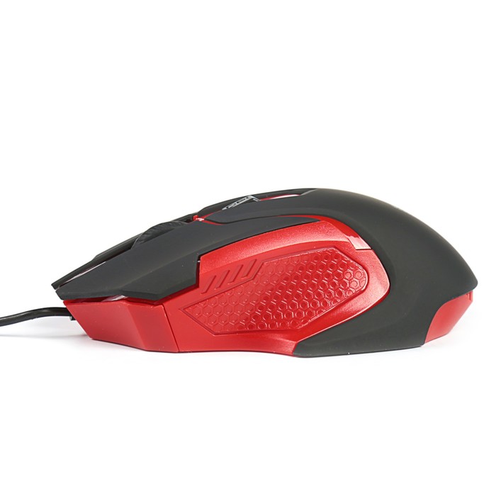 Мышь проводная Jet.A Comfort OM-U57 чёрно-красная (1000/1600dpi, 3 кнопки, USB)