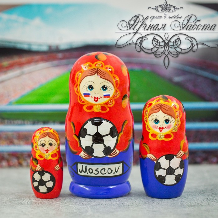 Матрешка 3 кукольная "Москва" 11 см