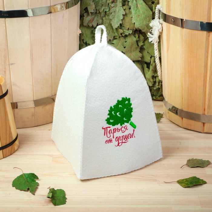 Набор для бани в косметичке «Парься от души»: шапка, мочалка