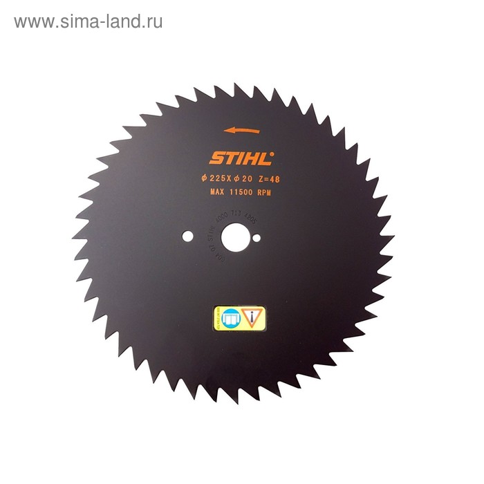 фото Диск stihl 40 007 134 205, с остроугольными зубьями, 225х20 мм, 48 зубьев, fs 400- 560