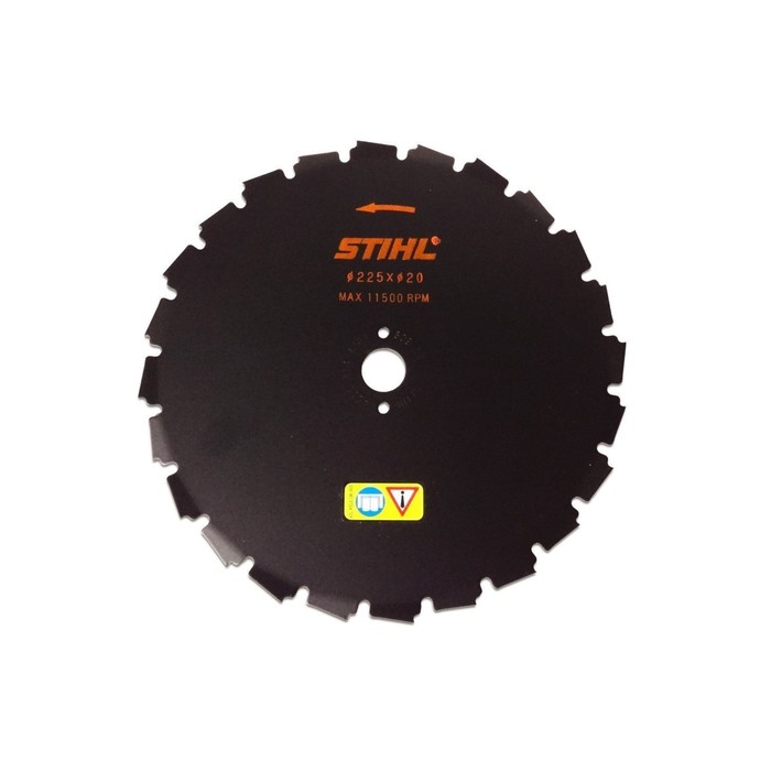 Диск триммерный Stihl 4110 713 4204, долотообразный, d=225 мм, 24 зуба, FS450 - 560