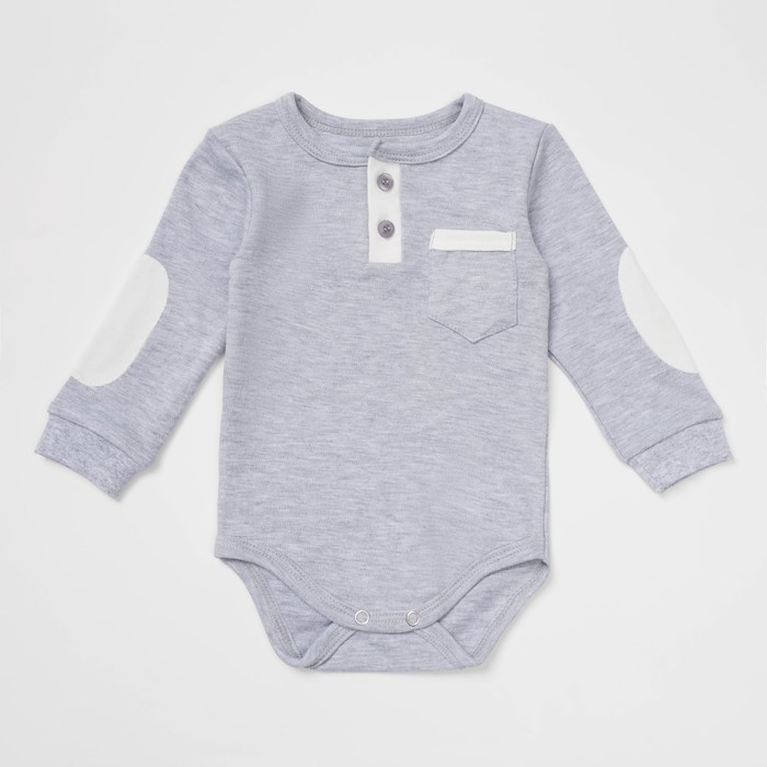 Боди "Мой мишка", рост 56-36 см, цвет серый