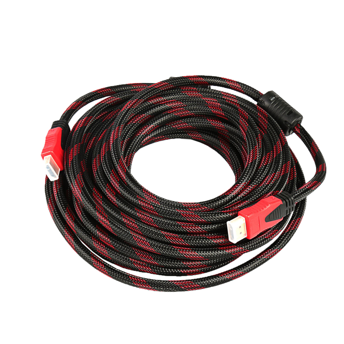 Кабель HDMI-HDMI Jet.A JA-HD9 в оплётке (v. 2.0 с поддержкой 3D, Ultra HD 4К/Ethernet) 10 м