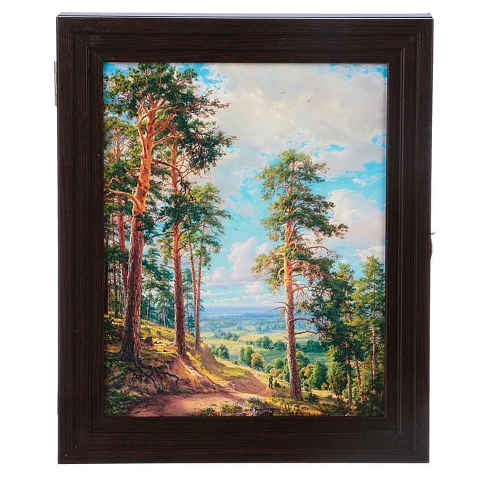 Ключница пирамида "Орлиная песня" Венге 30х25х5 см