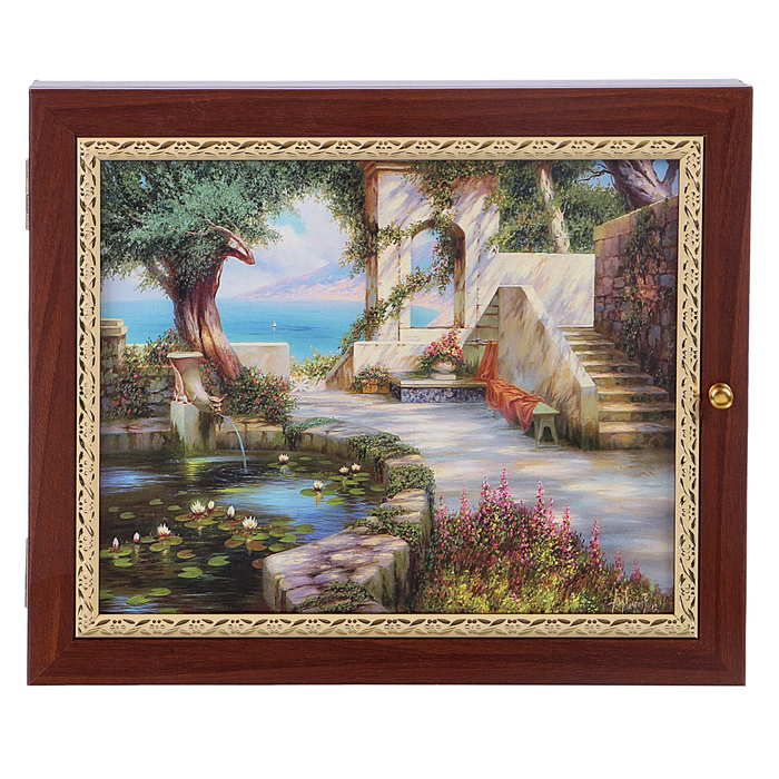 Ключница премиум "Южный пейзаж" 30х25х5 см