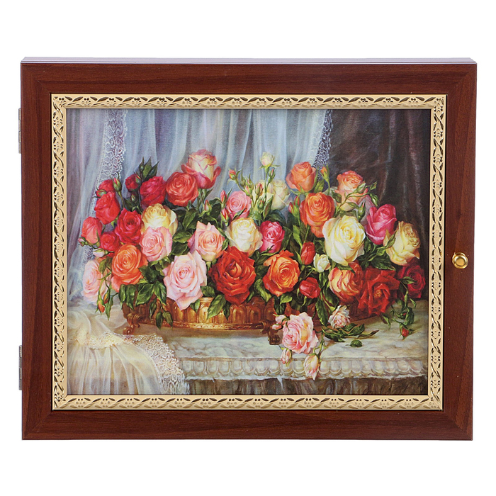 Ключница премиум "Прекрасные розы" 30х25х5 см