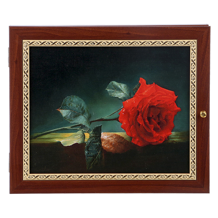 Ключница премиум "Одинокий цветок" 30х25х5 см