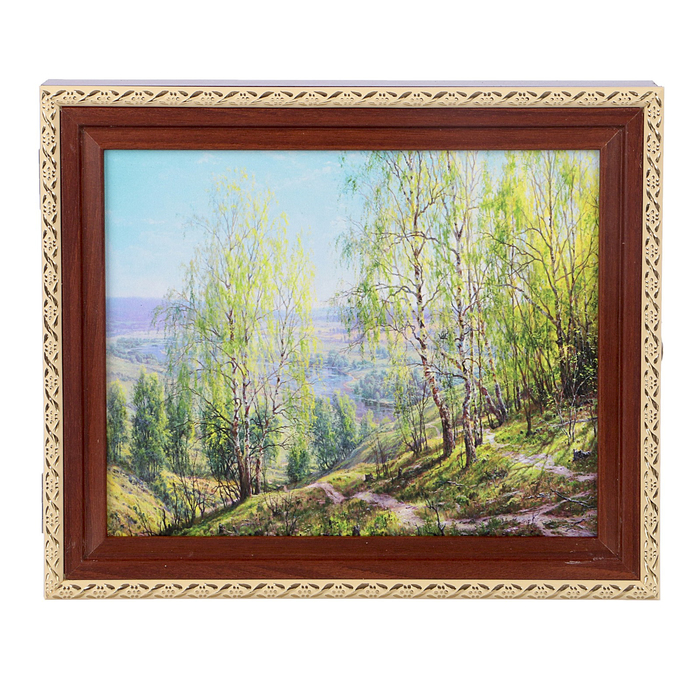 Ключница премиум "Зеленый шум" 30х25х5 см