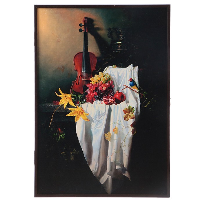 Ключница декабокс "Натюрморт со скрипкой" 40,5х29х5 см