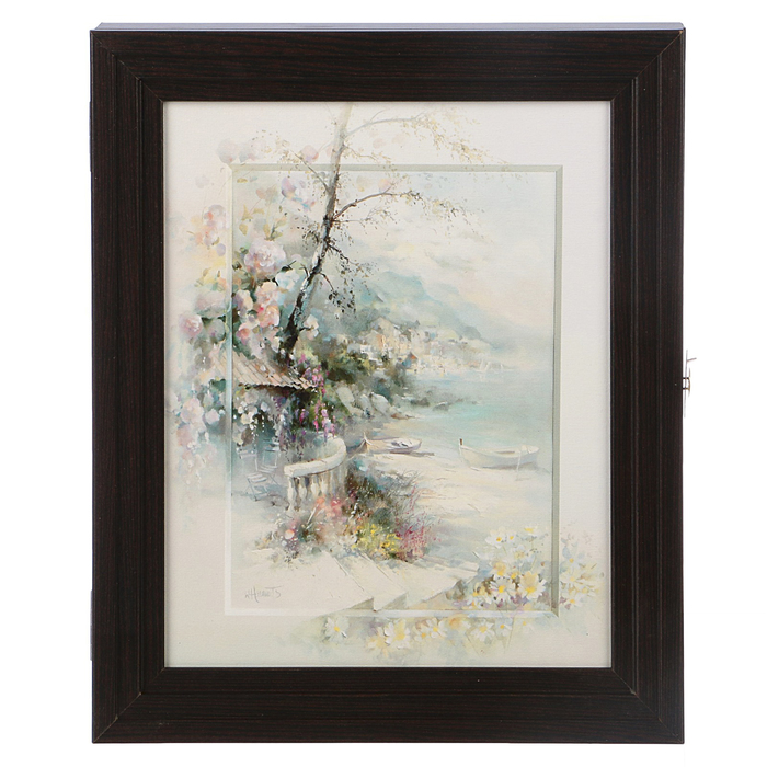 Ключница пирамида "На берегу залива" Венге 30х25х5 см