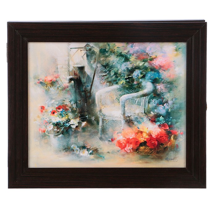 Ключница пирамида "Идиллическое место" Венге 30х25х5 см