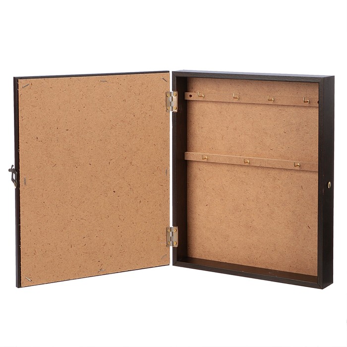 Ключница пирамида "Подсолнухи" Венге 30х25х5 см