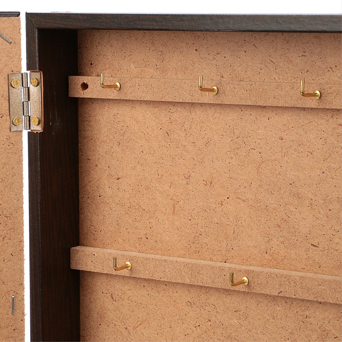 Ключница пирамида "Подсолнухи" Венге 30х25х5 см