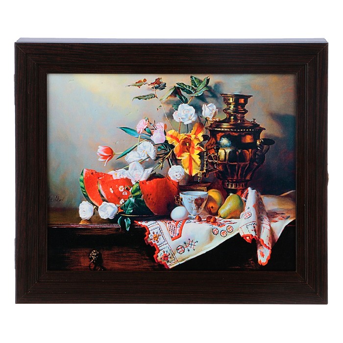 Ключница пирамида "Самовар" Венге 30х25х5 см