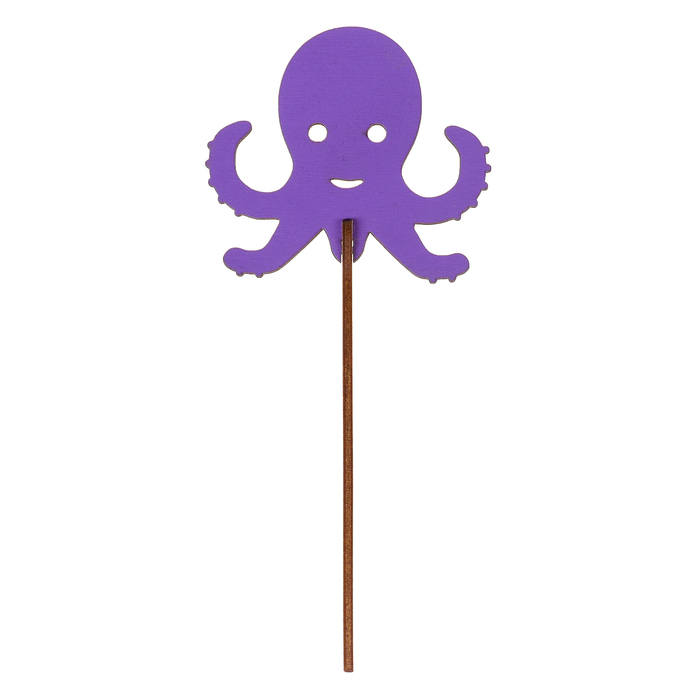Топпер "Осьминог" 8х6 см, фиолетовый