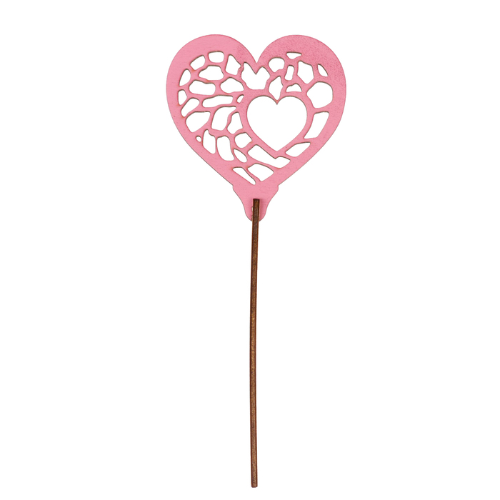 Топпер "Сердце" 8,6х8,3 см, розовый