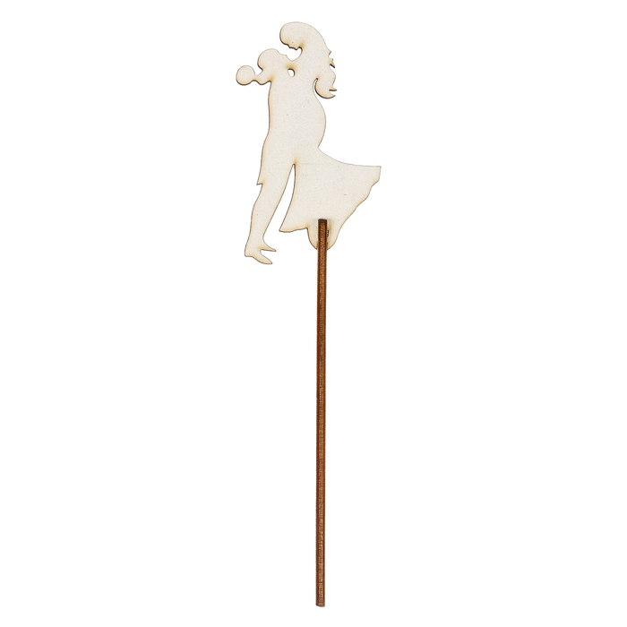 Топпер "Влюбленные" 5,1х8 см, белый