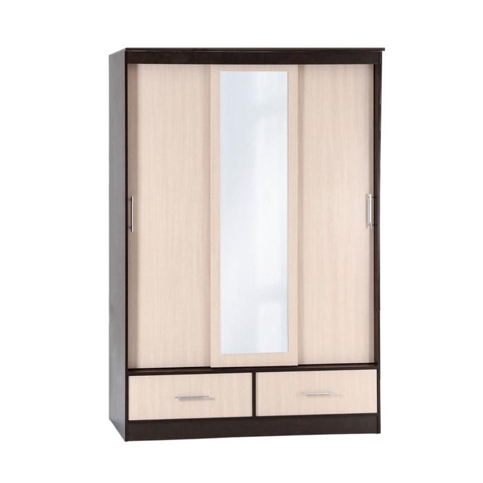 Шкаф-купе Милан, 2220х1350х580, Венге/Дуб молочный