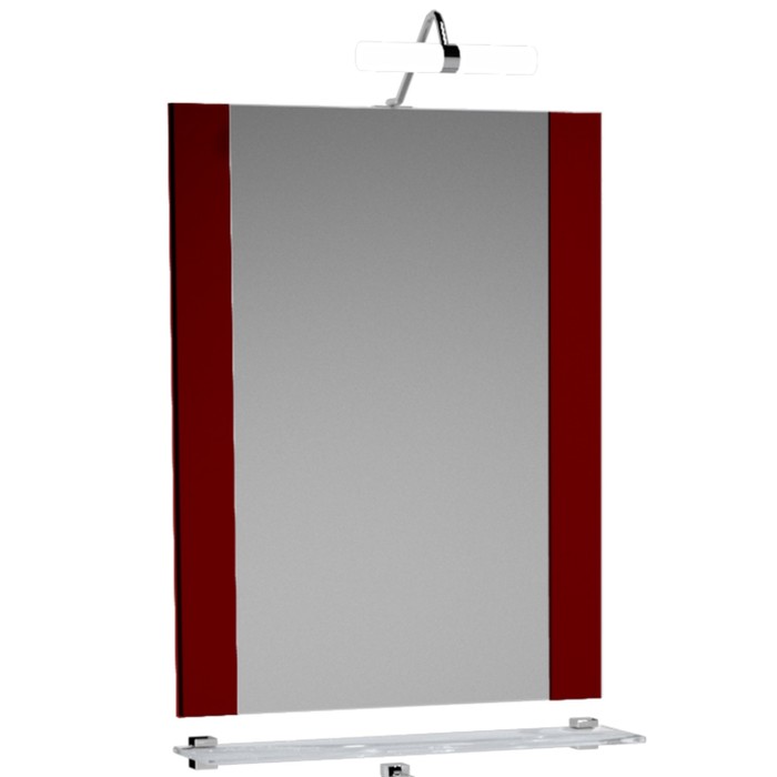 Зеркало-90, подсветка; вишневый; Ника