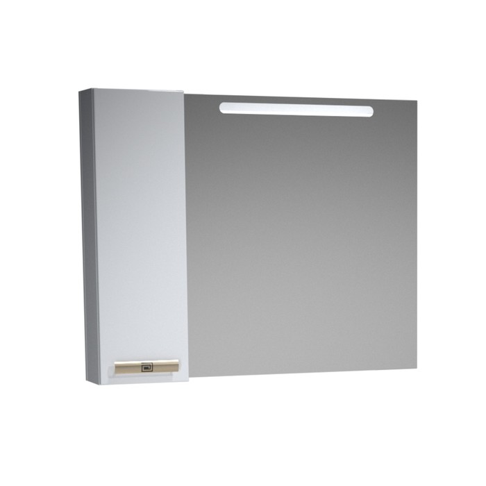 Зеркало-100, подсветка, шкаф, лев., Родос