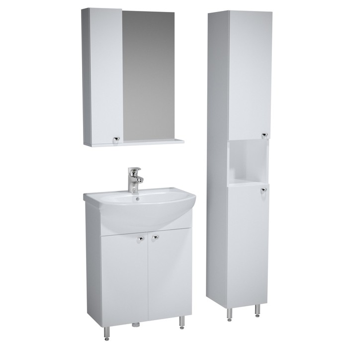 Зеркало-60, шкафчик, полка, прав., Локо