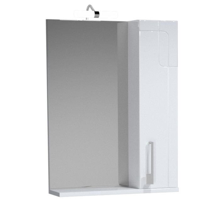 Зеркало-60 бел, подсв.,шкаф правый, Диана