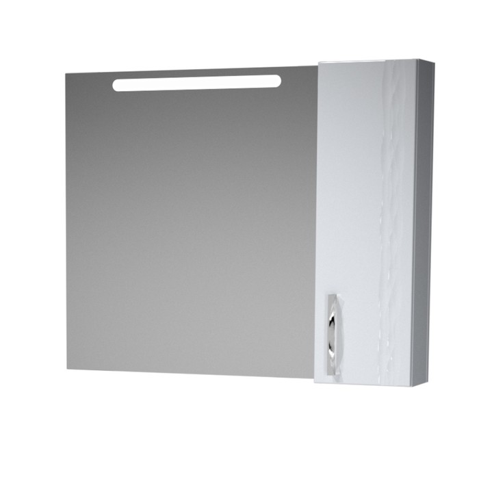 Зеркало-100 бел, подсв.,шкаф правый, Кристи