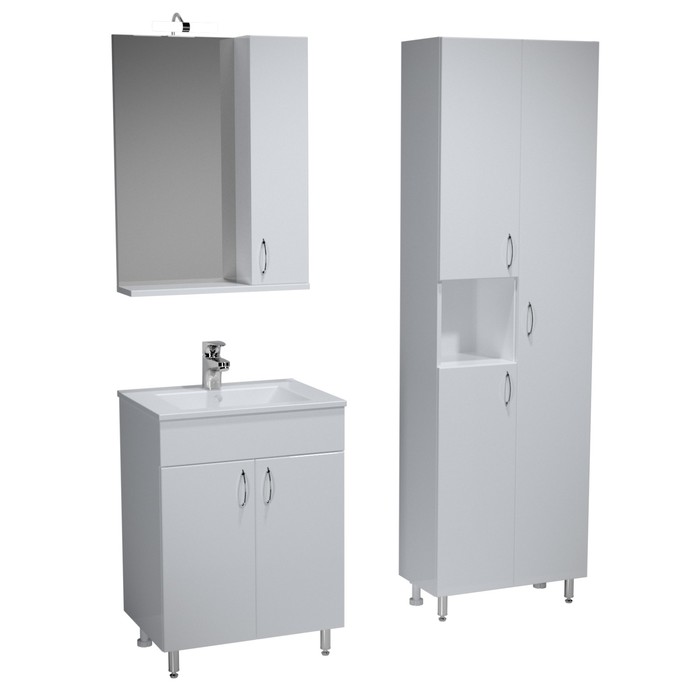 Пенал-60, 3дв., лев., белый, Джуно