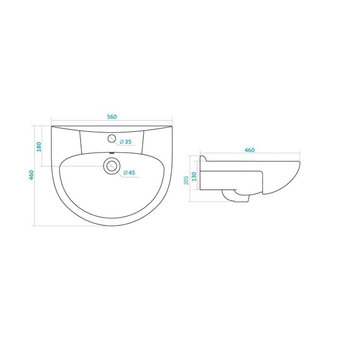 Раковина Антик 55