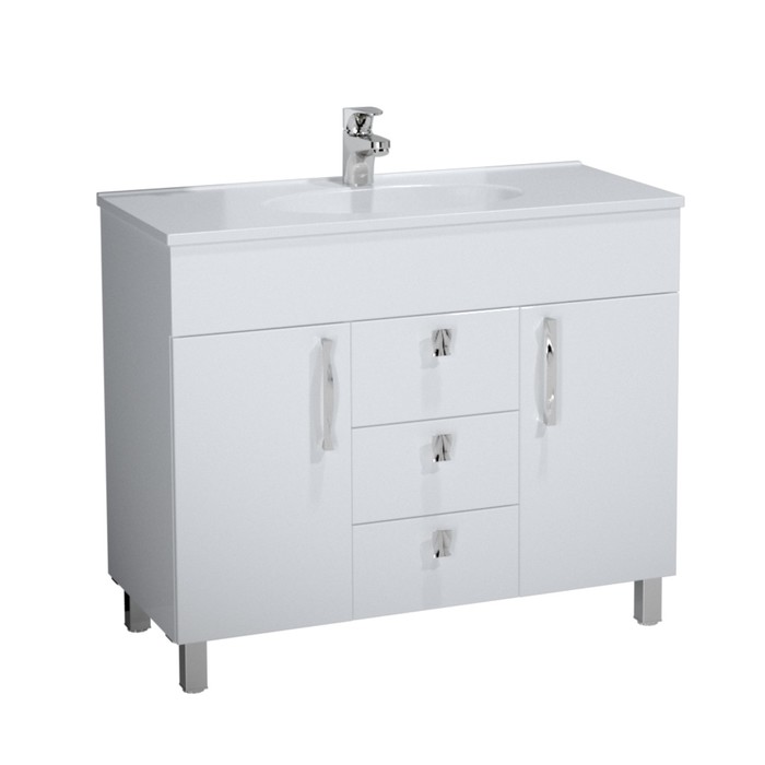 Тумба 100 3 дв., 2 ящ., Кристи, под раковину 9100F