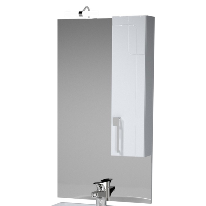 Зеркало-60 бел.с подсветк,прав,удлин, Диана