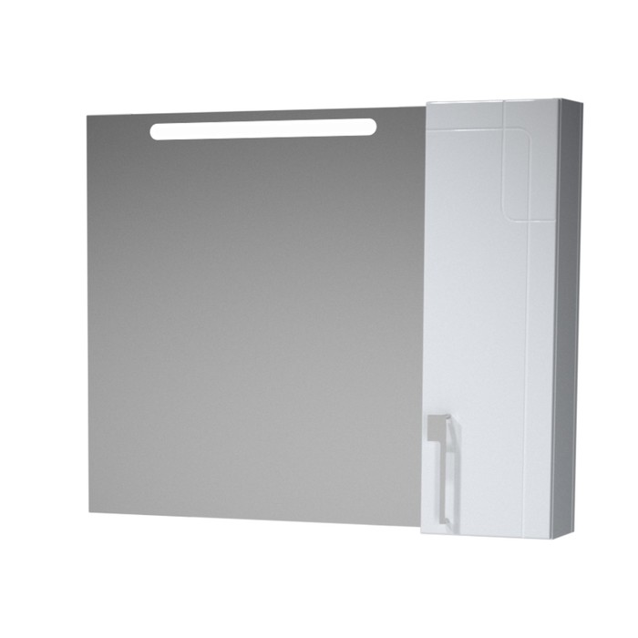 Зеркало-100 бел, подсв, шкаф правый, Диана