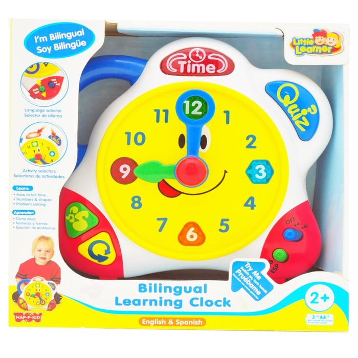 Развивающая игрушка "Часики", на двух языках