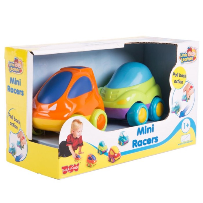 Машинка зеленая и оранжевая, 2 шт.