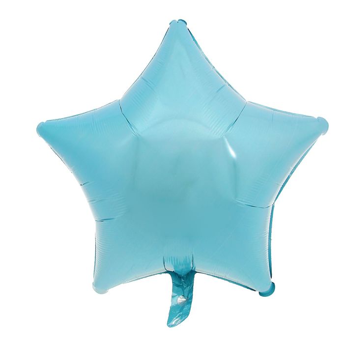 Шар фольгированный 32" Звезда, цвет голубой