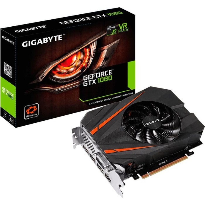 Видеокарта Gigabyte GeForce GTX 1080 (GV-N1080IX-8GD) 8G,256bit,GDDR5X,1607/10010