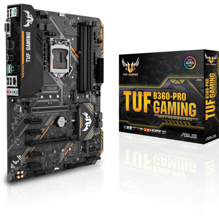 Материнская плата Asus TUF B360-PRO GAMING, Soc-1151v2, Intel B360, 4xDDR4, ATX, Ret