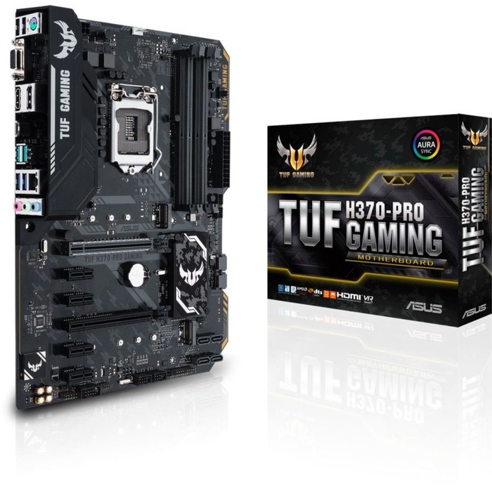 Материнская плата Asus TUF H370-PRO GAMING, Soc-1151v2, Intel H370, 4xDDR4, ATX, Ret